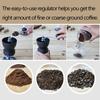 Manual Coffee Bean Mill with Tapered Ceramic Mill Plate, Compact, Lightweight, Portable, Easy To Clean, Adjustable Grinding (Includes 2 Glass Jar, Bru
