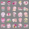 50 Pink Curly Hair Bini Ai Nuo Stickers for Decorating Luggage, Computers, Phone Cases, Planners, and More (50 Sheets)