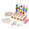 Geometric Shape Matching Board Game Montessori Matching Building Blocks Baby Toy  Kindergarten Kids