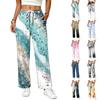 Women's Color Drawstring Elastic Waist Casual Pants with Pockets for Work and Daily Wear
