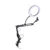 Overhead Ring Light with Phone Clip Adjustable Desktop Ring Light for Beauty Makeup Nail Art Live