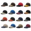 European & American Retro Color Block Baseball Cap - Washed Cotton Duckbill with Soft Brim & Sun Protection, Custom Logo Embroidery.