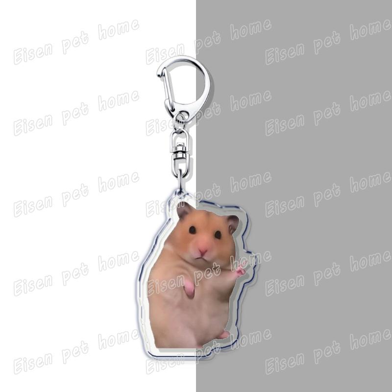 Cute Hamster Keychains for Accessories Bag Wiwiwi Cat OIIA OIIA Meme Uia Meow Car Key Chain Ring Jewelry Gifts Keyrings
