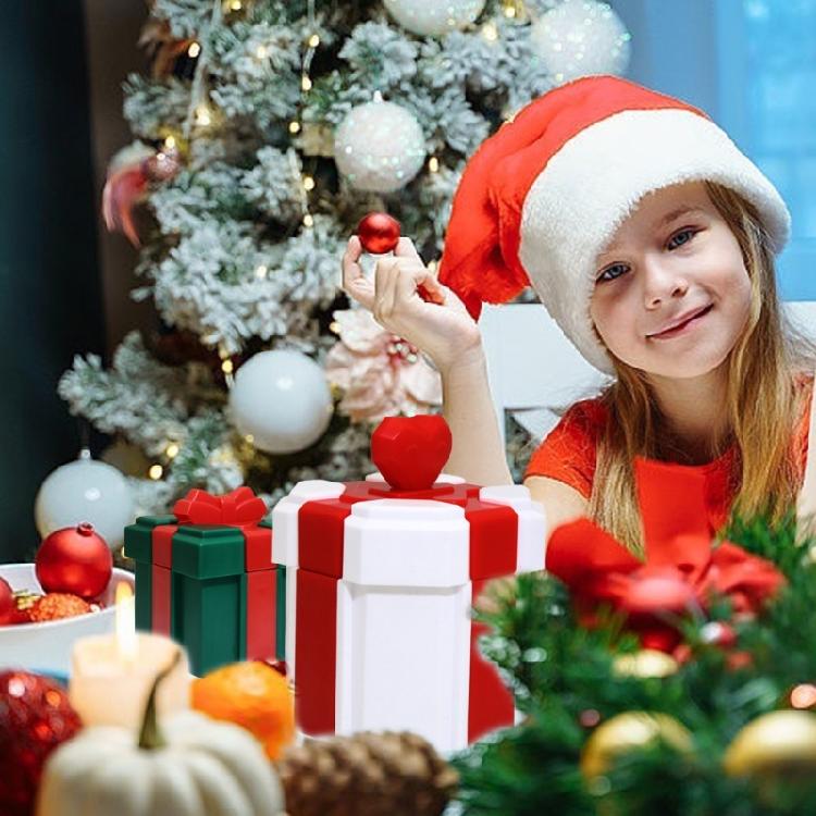 Heart Bowknot Design Plastic Gift Box For Christmas Decorations Holiday Parties Reusable Candy Container Home Or Office