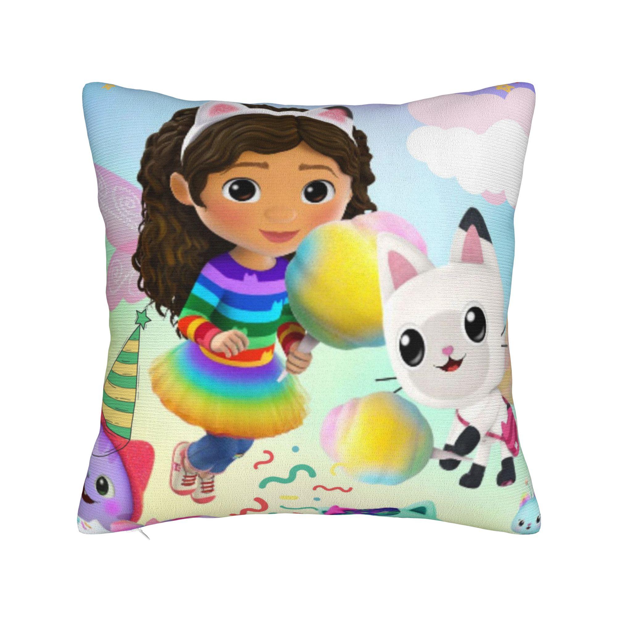 

Cat Gabby Dollhouse Square Pillow Covers Polyester Room Cushion Cover Funny Home Decoration Pillow Cover 4040 30x30cm 12x12in