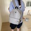 Solid Color Simple Backpack Female Junior High School Student High School Student College Student Large Capacity Lightweight Backpack Male