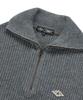 COLUMBIA UNIVERSITY 1754 Crown Overfit Half Zip-Up Sweater Charcoal