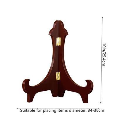 High Quality Wooden Tea Cake Dish Decorative Foldable Adjustable Plate Rack Easel Storage Rack Display Stand