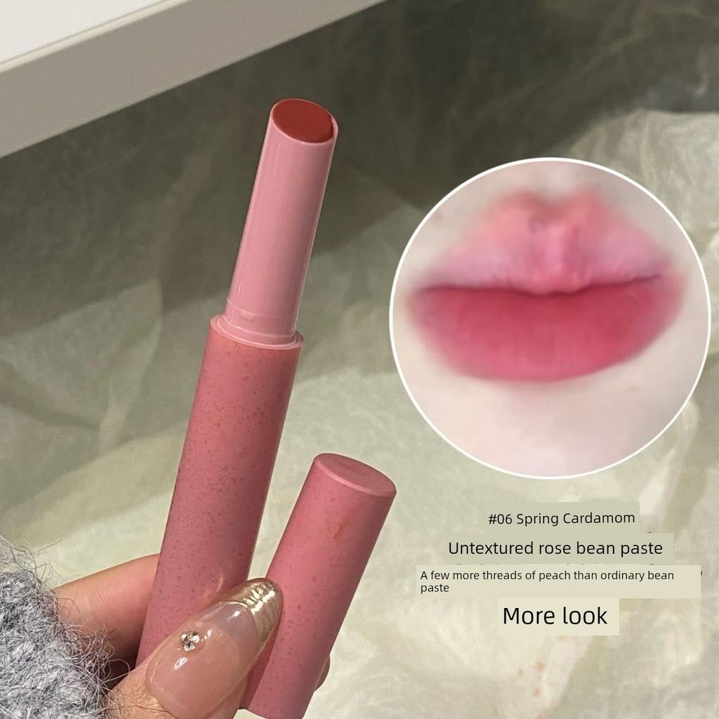 Pretty Cool! Press-Type Lipstick Pen, Matte Smooth Lipstick, Cool Low-Saturation Gray Pink Solid Clay
