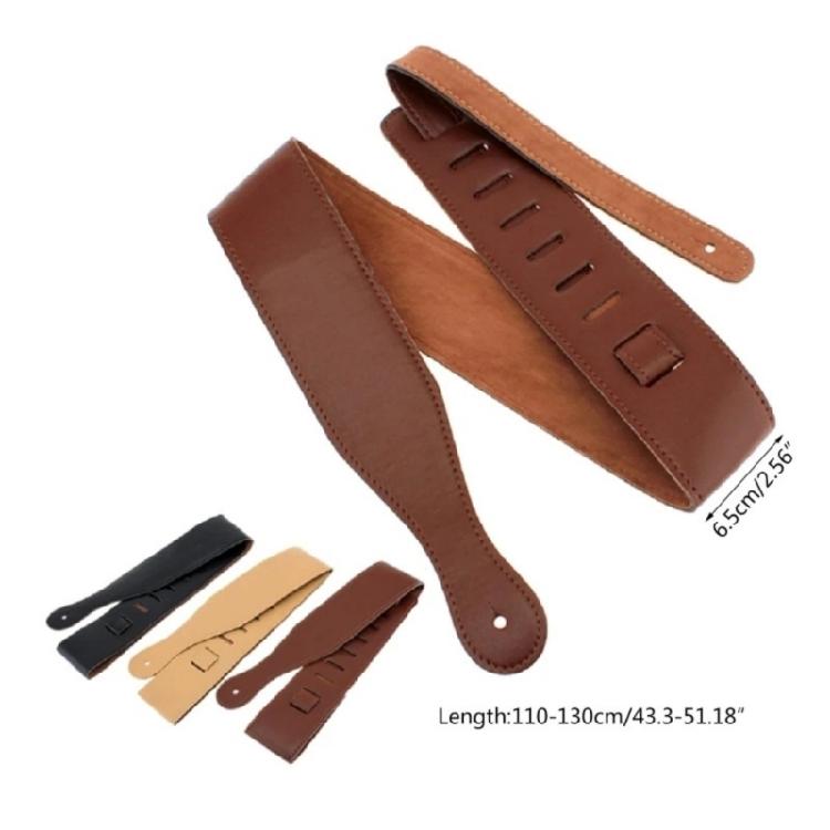 Versatile Leather And PU Strap Compatibility With Guitars Ukuleles Basses Ergonomic for Various Body Types