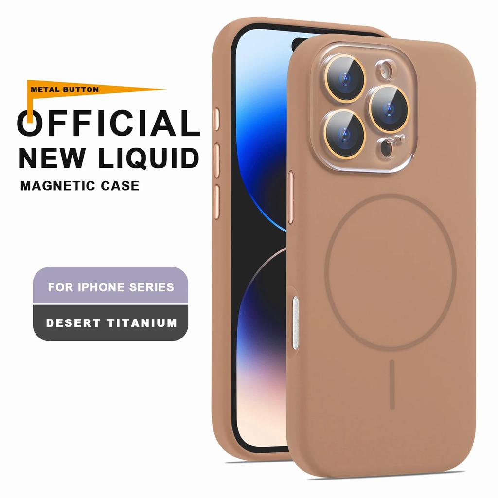 Official Liquid Silicone Magnetic Phone Case For iPhone 16 15 14 13 12 11 Pro Max Plus SE For Magsafe Charge Protector Cover