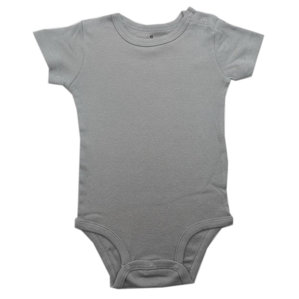 Baby Shoulder Snap Ribbed Cotton Bodysuit - Short Sleeve One-Piece Romper for Boys & Toddlers