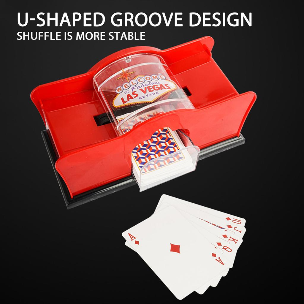 2 Deck Manual Pokercard Shuffler Large Capcity Shuffling Machine Portable Efficient Card Shuffling For Home Party Games Nights