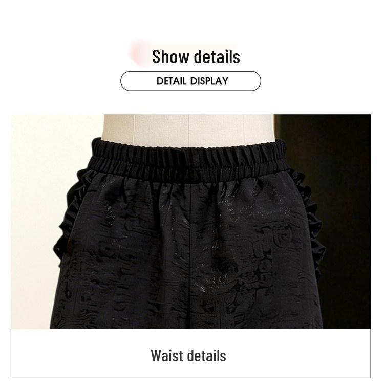 Spring/Summer 2026 Collection: Jacquard Lace Wide-Leg Pants for Middle-Aged and Elderly Mothers