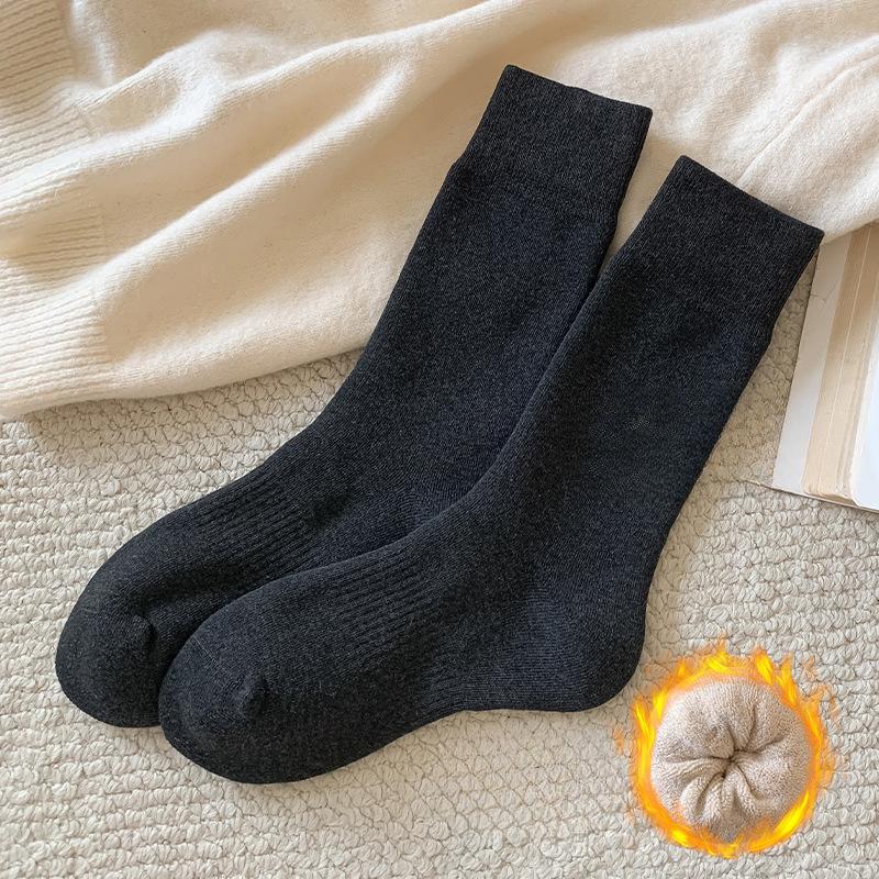 Men's Autumn and Winter Thick Warm Boneless Hair Hoop Long Socks