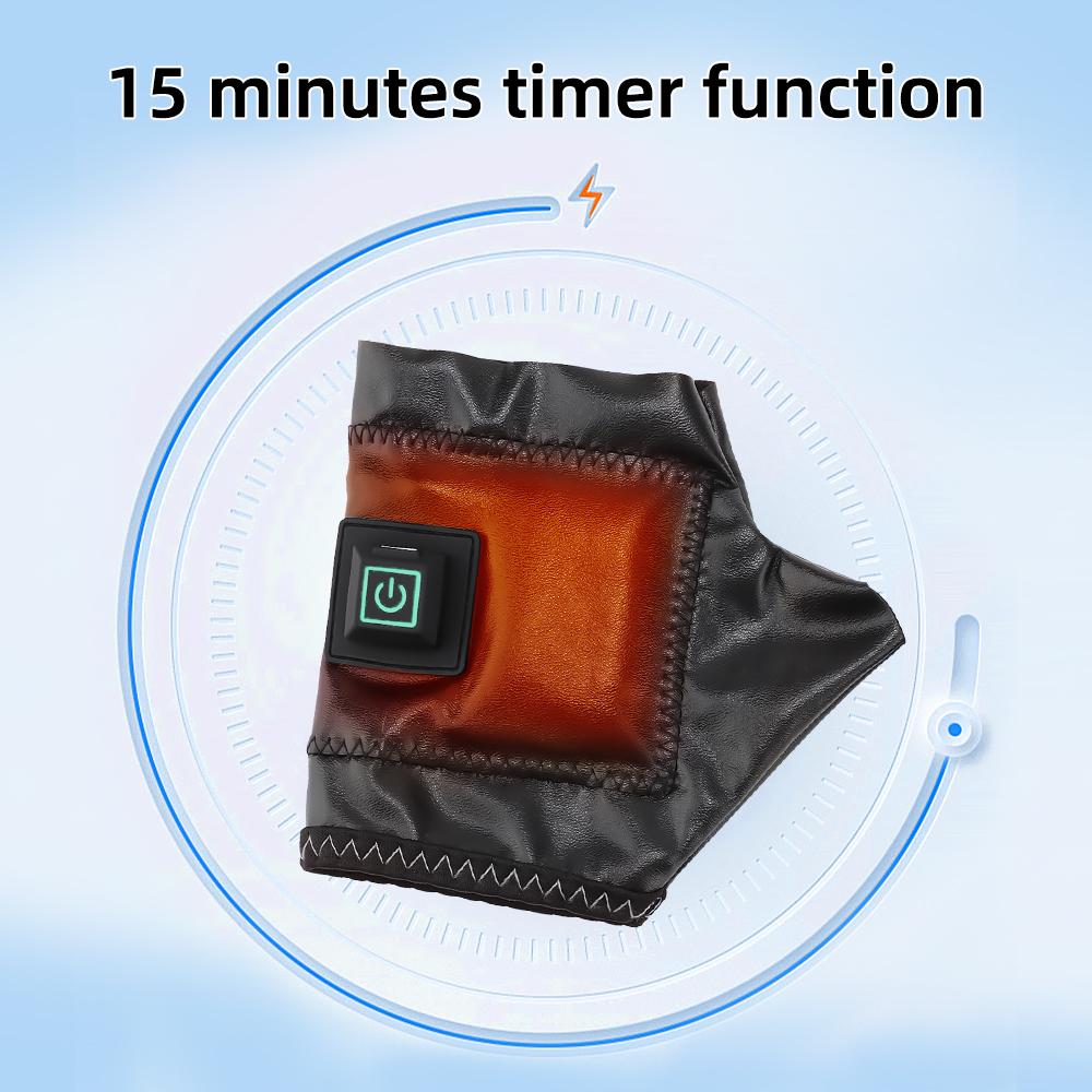 Fingerlose Heizhandschuhe 3 Modi Einstellbare Temperatur Wiederaufladbare Fäustlinge Elektrische Thermohandschuhe Warm für Outdoor-Wandern