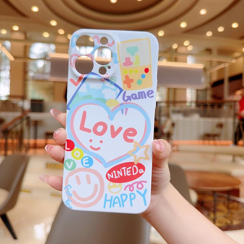 Simple All-inclusive Love for Apple Mobile Phone Protective Case for IPhone14promax for Apple Mobile Phone Case