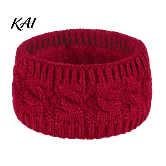 Stretchy Acrylic Ear Warmer Winter Knitted Headband for Women, Soft Fleece Lined Thermal Hair Fashionable Accessories Band, Thickened Plush