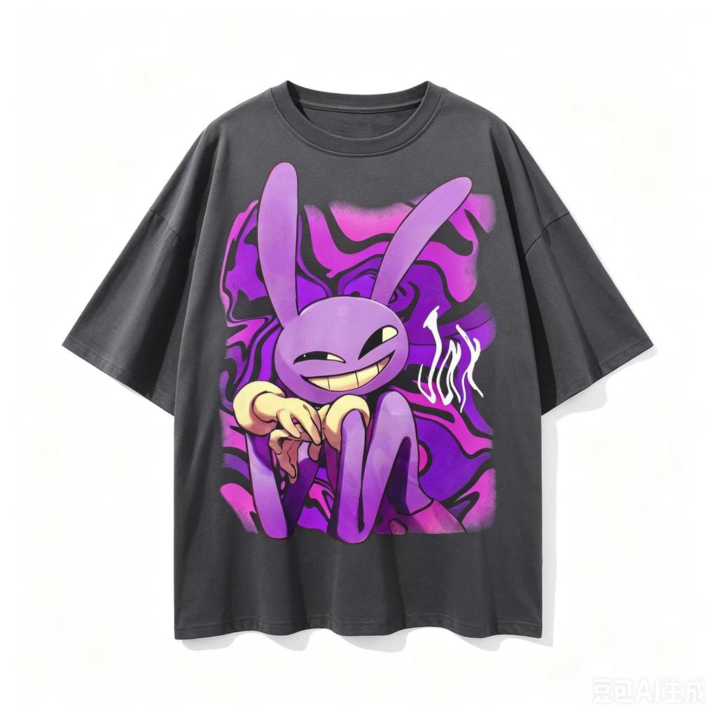 2026 The Amazing Digital Circus Jax Grafica Maglietta Unisex Unisex Estiva 100% Cotone Abbigliamento Cartoni Animati Manica Corta Top Streetwear