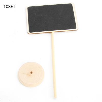 10 Sets Plant Label Tag Sign Small Blackboard Message Board Garden Plants DecorationSquare Shape