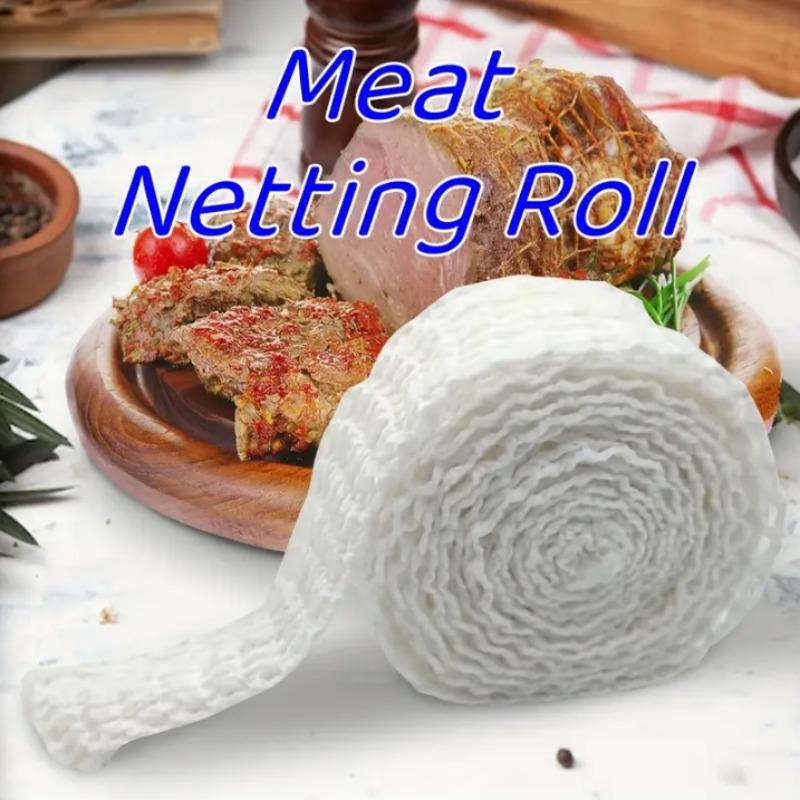 15/1M Baumwoll-Fleischnetz Elastisches Räucherfleisch-Geflügelnetz Metzgergarn Kochschnur Wickelnetzrolle für Fleischkochwerkzeuge