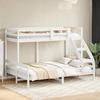 VidaXL Bunk Bed 80x200/140x200 Cm White Solid Pine Wood, Bed, Bed Frame, Loft Bed, Bedroom Furniture, 3207182