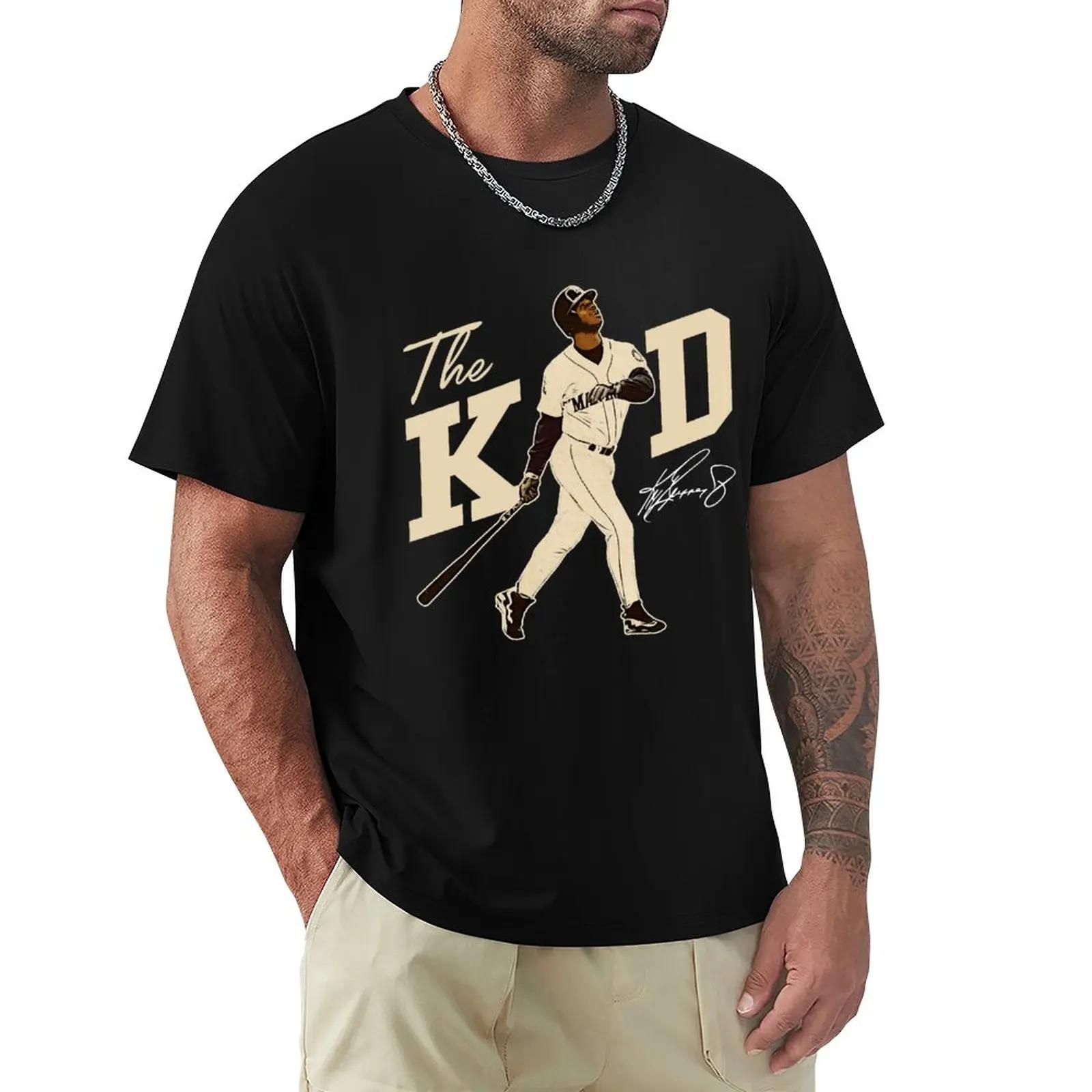 

Ken Griffey Jr The Kid Baseball Vintage Signature Perfect Gift T-Shirt Blouse summer top T-shirts for men cotton 5XL різнокольоровий