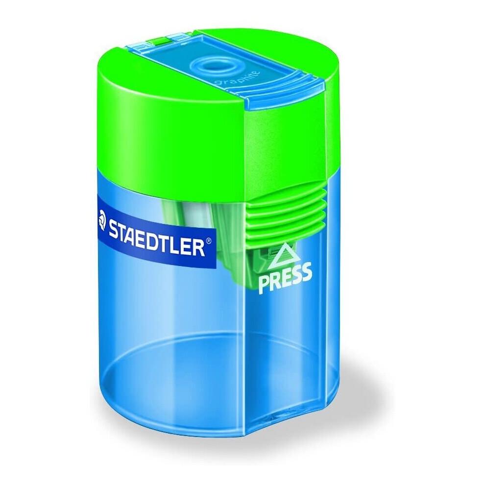 Staedtler Round tub single sharpener 511 006 asst colours pack 10
