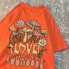 Cottagecore Style Mushroom Love Yourself Mens Tshirt Oversized T-Shirts Oversized Cotton T Shirts Breathable Women Short Sleeve