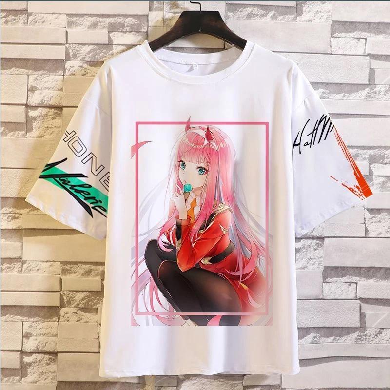 DARLING in the FRANXX Аниме Манга Футболка Футболка Косплей Костюмы Полиэстер Унисекс XL