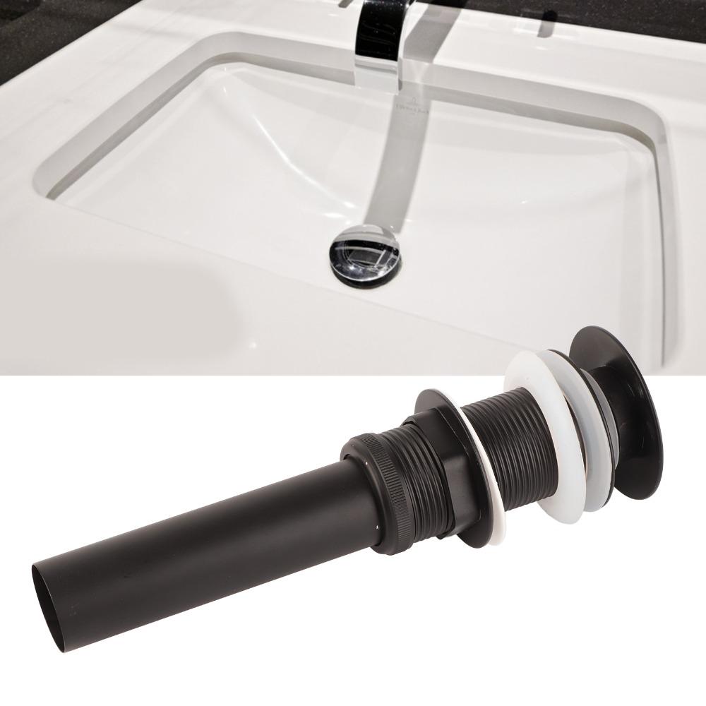 Bouchon d'évier en acier inoxydable Noir mat Bouchon d'évier Installation facile Vidange d'évier Lavabo de salle de bain