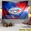 Custom Name Blue Jays Logo Tapestry Room Decoration Wall Hanging for Living Room Bedroom, dormitory, Birthday and Christmas gifts
