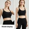 Women Fashion Elastic Thin Strap Workout Sports Bra for Ladies, Padded Support Yoga Vest, Soft Breathable Slim Fit Active Top