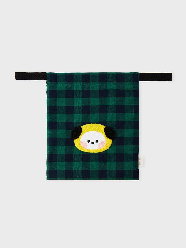 BT21 Chimmy Minini Basic Check Drawstring Pouch