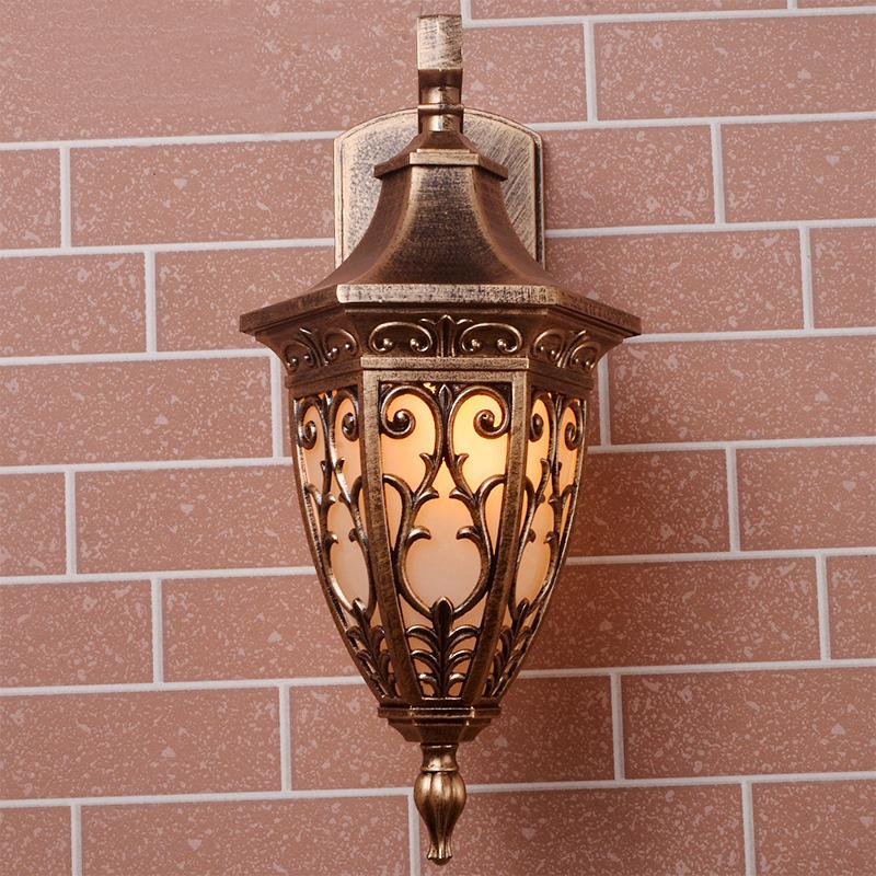 Europäische wasserdichte und rostfreie Wandleuchte, Gartenvilla, Wohnzimmer, Balkon, Eingangsbereich, Korridor, Zaun, Aluminiummaterial