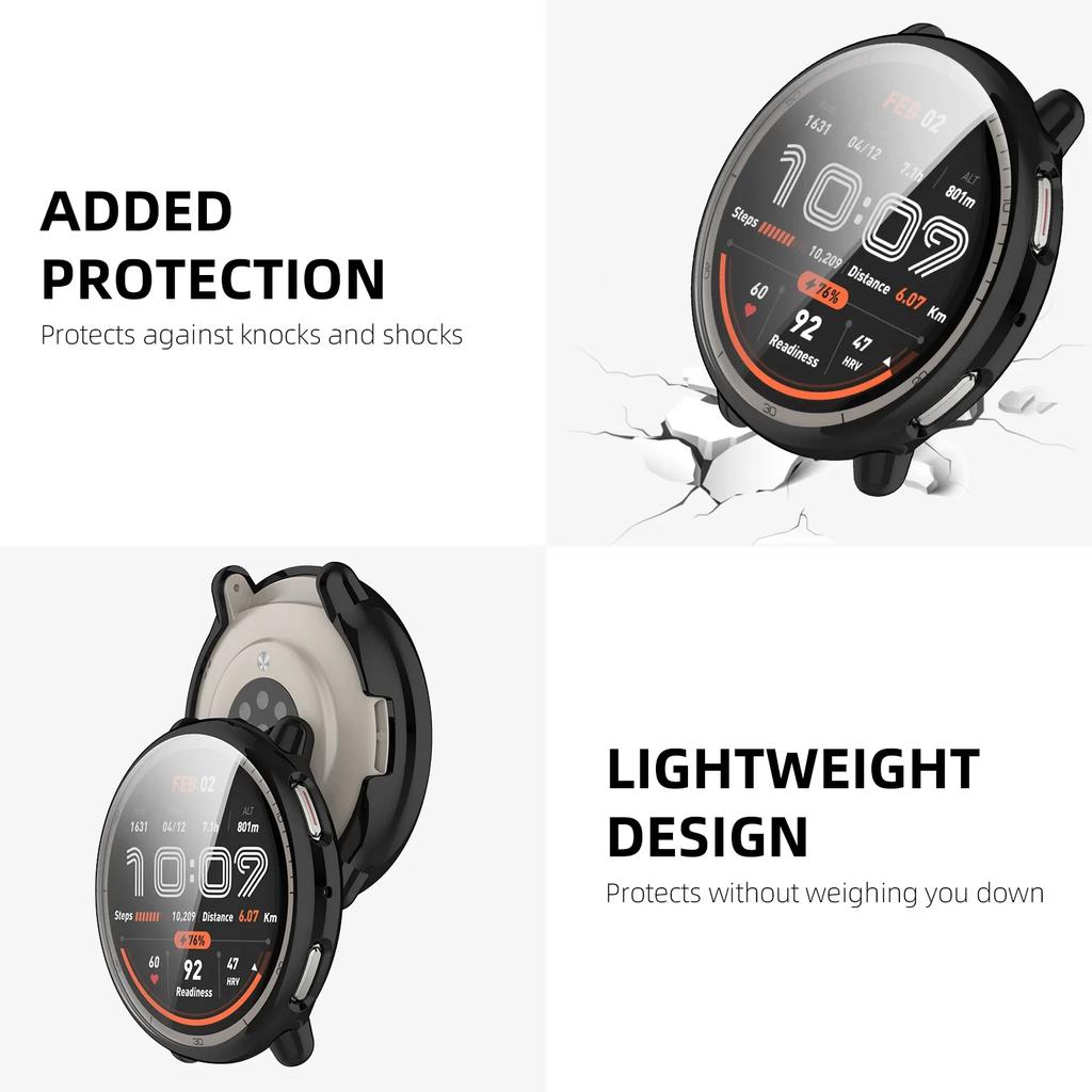 TPU Protective Case For Amazfit Active 2 Anti-scratch Full Screen Protector Cover For Amazfit Active 2 Smartwatch Soft Shell
