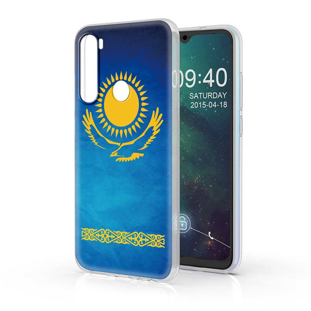 Kazakhstan Flag Case for Xiaomi Redmi Note 9s 9 8 8T 7 9C Mi Poco X3 NFC 11 9A 9T 10T Pro 7A Translucent Matte TPU Cover