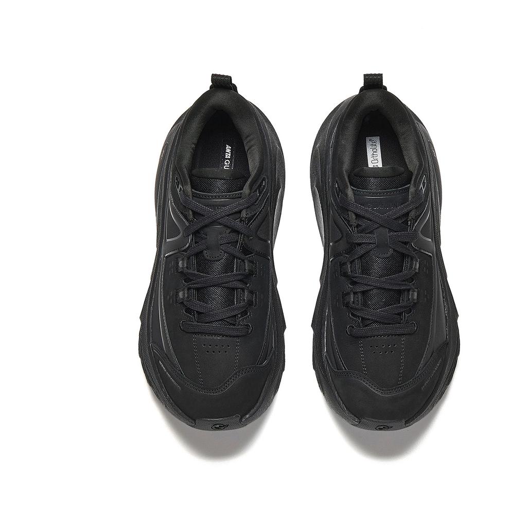 Anta Wind 2 Lth Short Plush Versatile Running Shoes Men Sneakers Basic-Black 112545553A-3