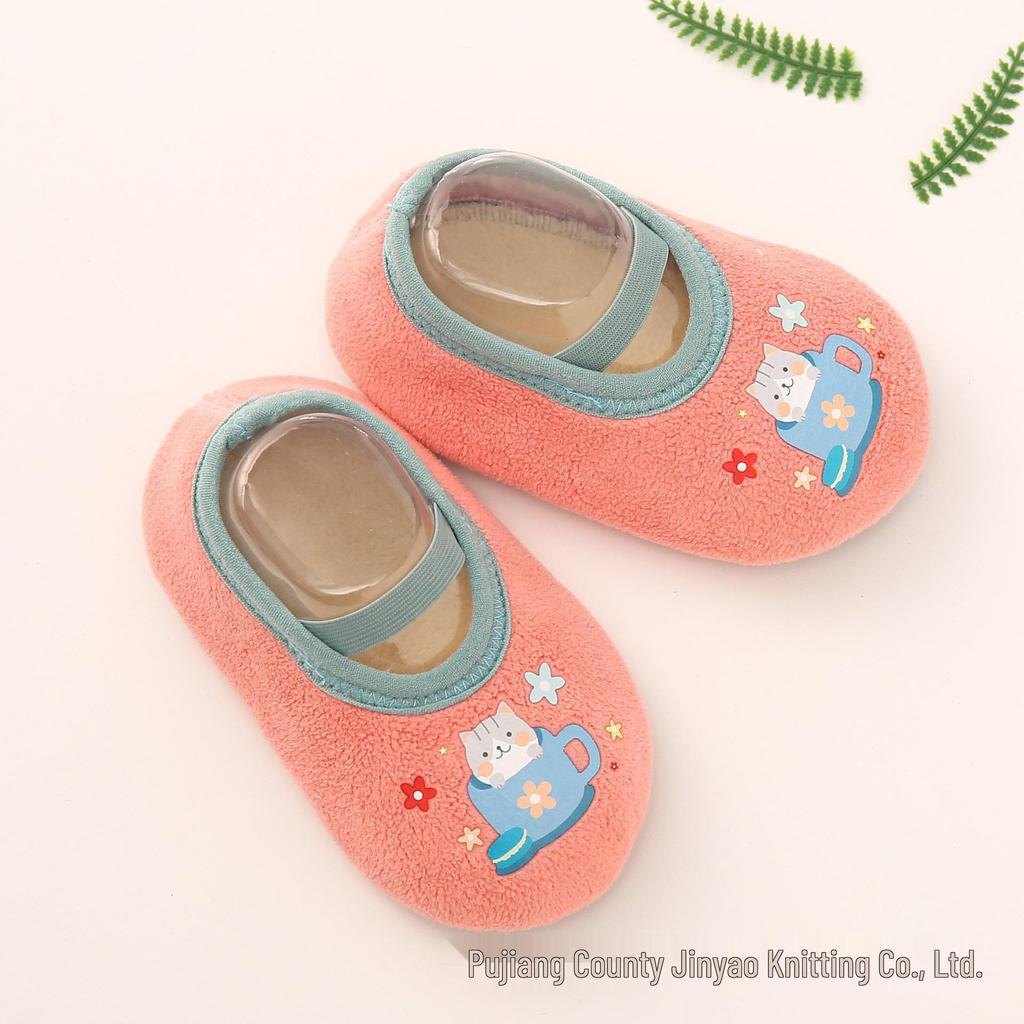 Children's Non-Slip Velvet Lined Warm Floor Socks for Toddlers - Indoor Use, Spring To Winter