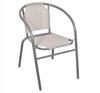 Gray Garden Chair for the Terrace with Backrest