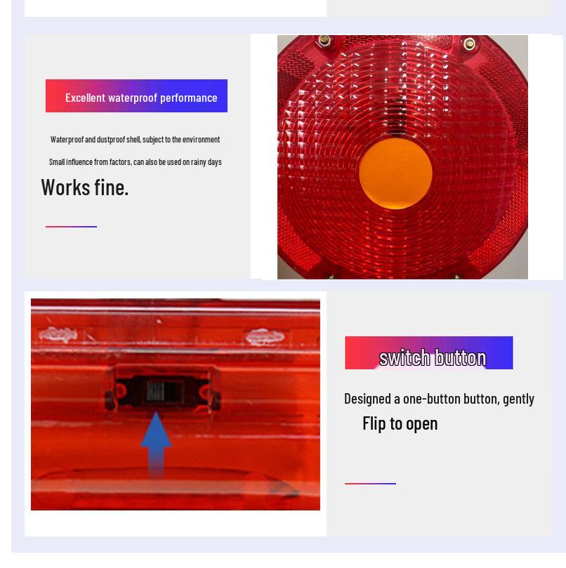 Solar LED Traffic Warning Cone: Nighttime Construction Safety Light with Anti-Collision Features