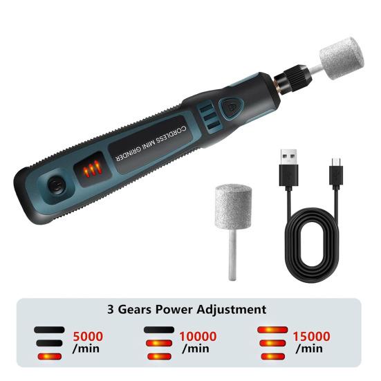 Electric Pet Nail Grinder USB Rechargeable Pets Nail Trimmer with 3 Speeds Silent Paws Grooming Tool for Small Large Cats Dogs