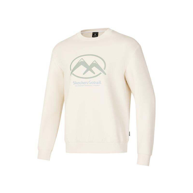 Skechers Round Neck Printed Comfortable Casual Sweatshirt Unisex sweatshirt Brown P125U003-02YL L