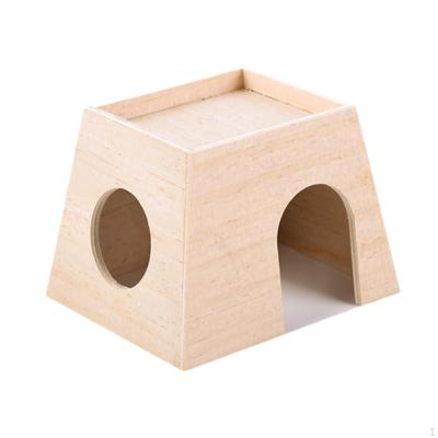 Hamster Habitat Wooden House for Small Animals And Mice