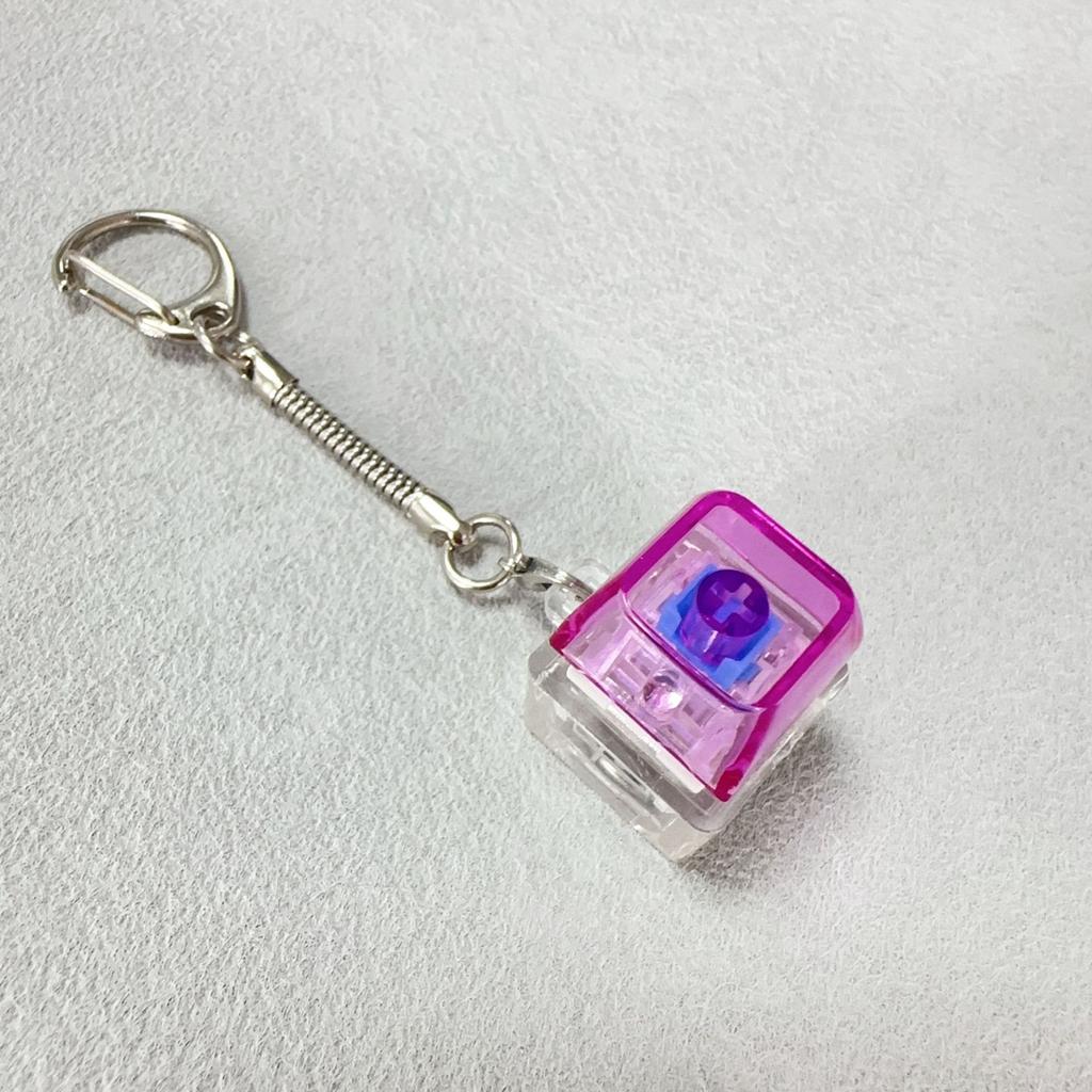 Mechanical Keyboard Keycap Stress Relief Keychain Led Bag Charm Lightweight Click Fidget Key Ring For Office Stress