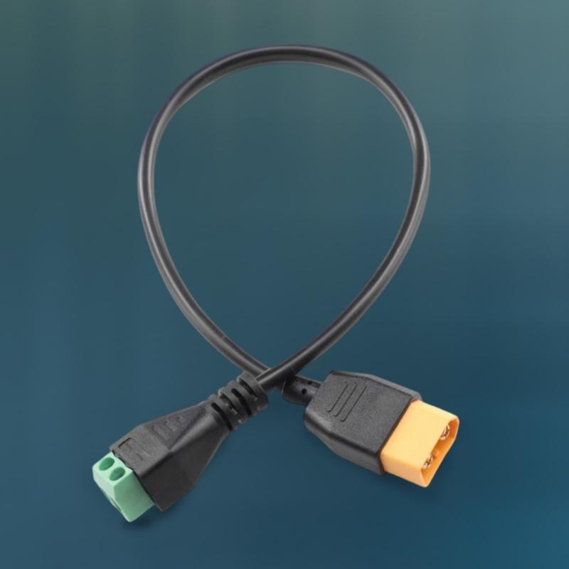 Upgraded Male 2 Pin Solderless Power Cable with Secure Screw Terminals for Powerful Toys and Solar Energy Systems