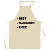 Kitchen Apron - MAMOUNETTE Best Ever - Breton Print - Durable Cotton - Printed In France