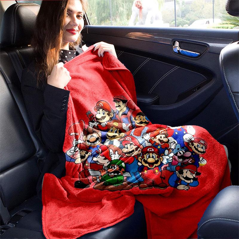 1pcSuper Mario Bros. Plush Blanket - Soft and Comfortable, Perfect for All Seasons, Makes a G