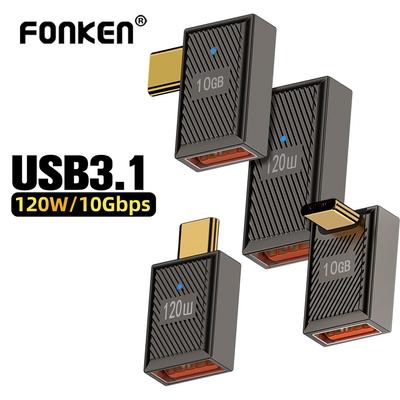 FONKEN Adattatore USB tipo C OTG da 120 W Trasmissione dati da 10 Gbps Convertitore da USB a tipo CU Disco per telefono Vedio Macbook Air Pro