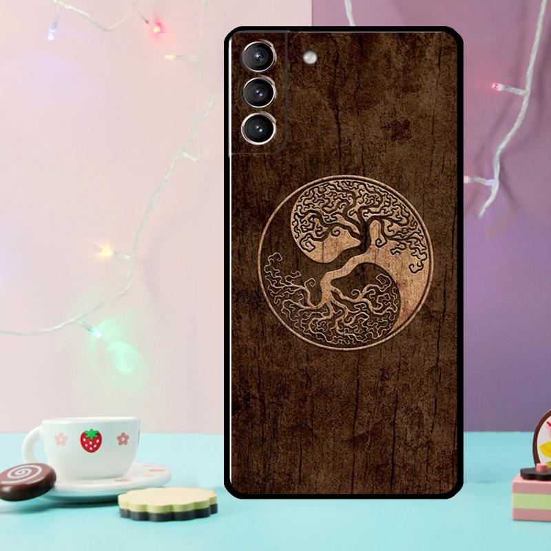 Tree of Life Yin Yang Phone Case For Samsung Galaxy S25 Ultra S20 S21 S22 S23 Plus S9 S10 S25 FE S24 Ultra Cover